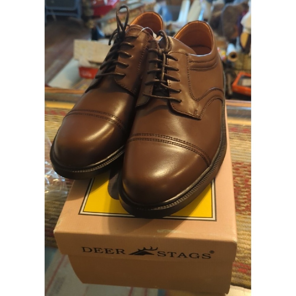 New Deer Stags Men Shoes Sz 11M Oxford Casual Dress Brown Leather